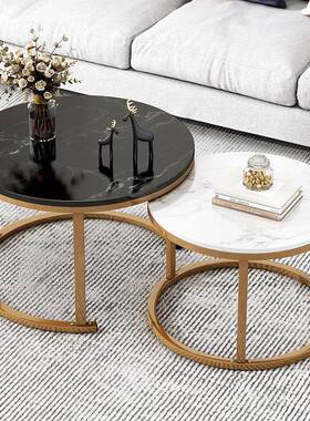 用茶客几厅家小户型沙发边几简约QAW现代轻奢组合圆形阳简易小桌