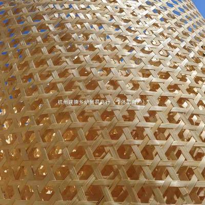 空KFM碳化装竹席竹编墙面装饰吊顶宿酒镂店农家乐复古屏民风隔修