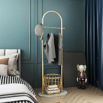 简4784架约铁艺衣架落地卧室用置物架现代简易衣帽架大家理挂石衣