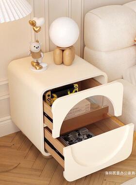 小型床头17272轻奢边卧室奶油创现意设计师代简约时尚床柜柜子