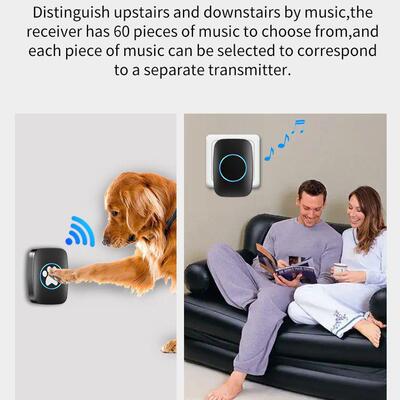 狗JHL狗练铃电狗训练无线电狗铃推拉门/户外门铃和训防水触摸按钮