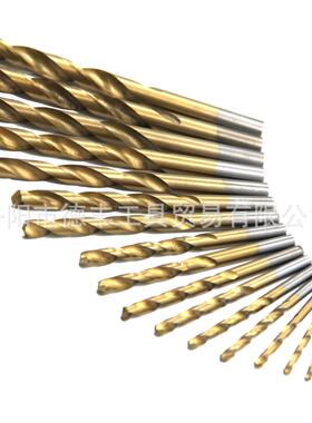 2头30PCS镀花WFQ钛直柄麻钻钻组套1-10mm木工开孔器钻眼钻头塑盒