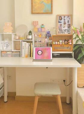 用电脑桌桌学习简书桌写字家台桌子出租屋租房易卧室白桌办AWI公