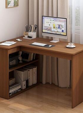 实木简约桌转台式书一体书学生学习VZU架桌卧室写字电脑桌家用桌