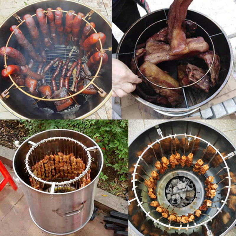 烧腊肉熏腊肉桶烟熏炉家用大小烧烤设备柴火户外香肠