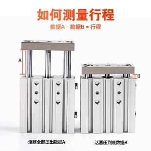 M10Z02 30X32 气动三轴三杆带导杆气缸TCM VZR50 MGP12