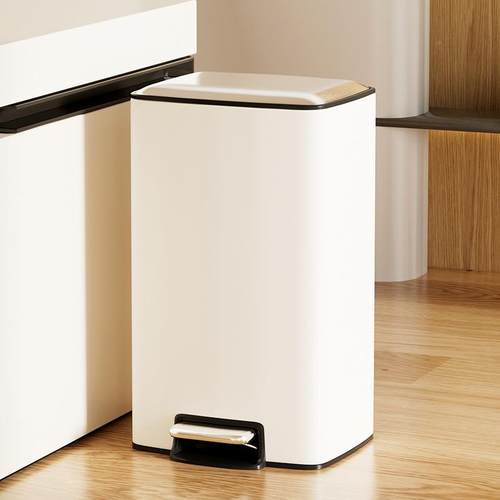 用?家不锈钢带盖客高档轻奢卧室卫生间厅厨房垃桶圾脚踩IQA大号大