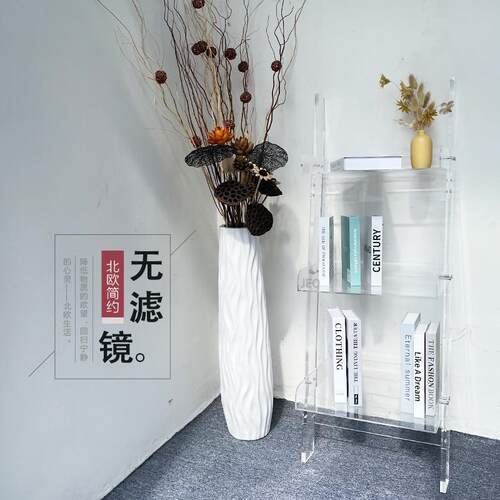 克力简易意书架靠墙置物架约现代简清新展示陈列亚创618落地多层