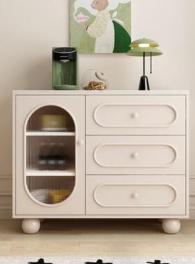 木餐边柜奶油风实EGI斗柜客橱厅储物柜柜收纳柜家用茶水碗柜子
