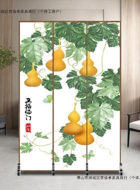 新式简约现代隔断户布入艺遮挡客厅木质65463屏玄关装饰移动风座