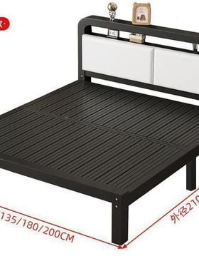 铁不艺床双人床家用1米8加粗加厚加固锈架钢单IBR床铁架床出人租