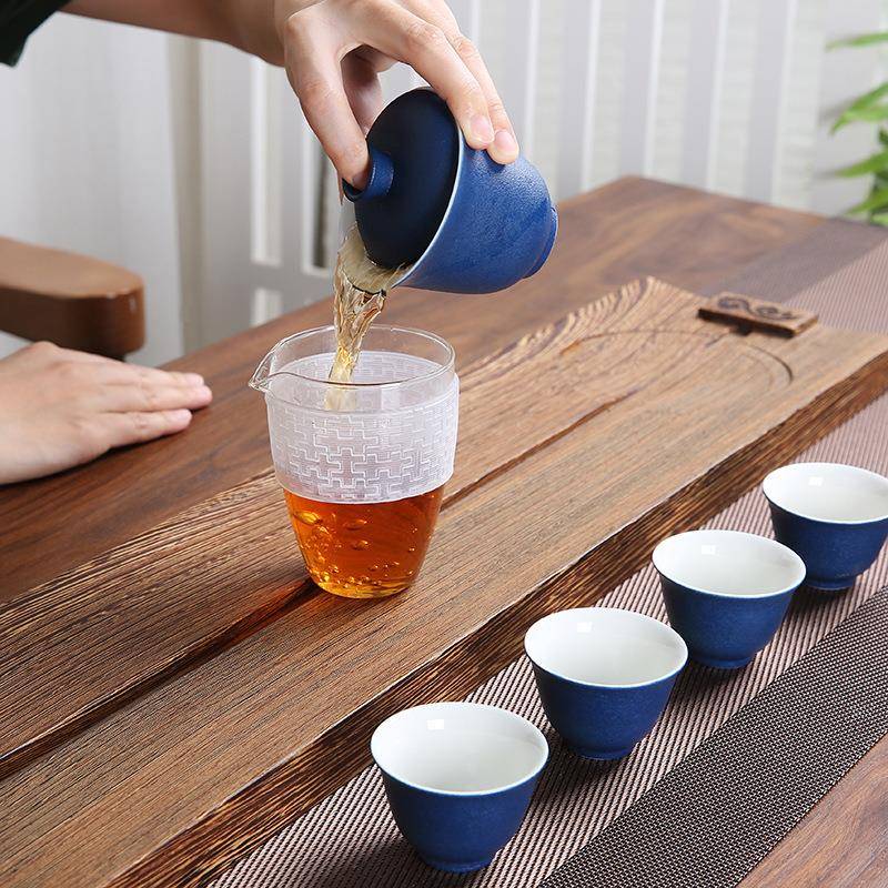 旅行茶具套器约带茶盘便装携式车载户外随身泡茶简收569纳茶具套
