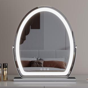 法式化妆镜带台式梳妆镜ld智能家用卧室灯网主红无品牌/美妆大桌e