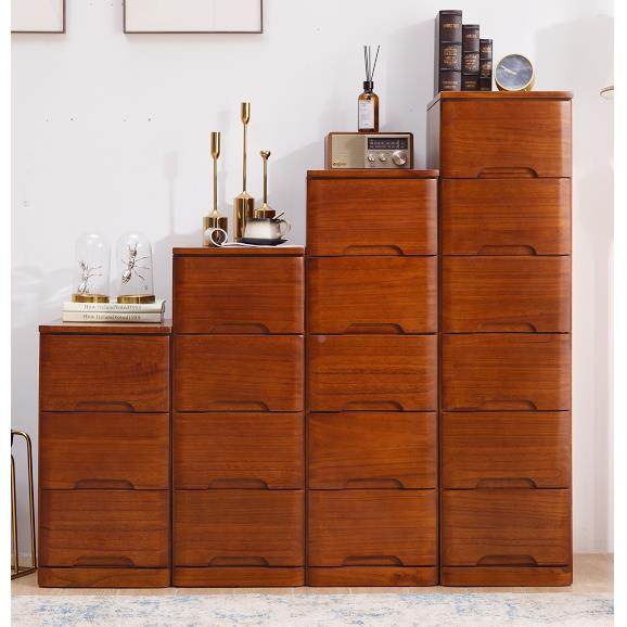 KI9S实5木抽屉式收纳储LDA柜缝隙窄物柜子床头卧室夹宽0cm加深家