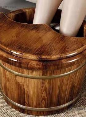 香柏木高泡脚桶厂家直销木桶脚家PMU桶用深桶洗泡脚盆保温实木足
