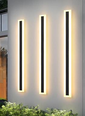 户外防水LED线条洗墙灯花园围墙室外黑色氛围庭院灯长条壁灯