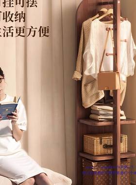 拱形旋转全身镜落地家可用移帽动FWE挂衣架一体镜穿衣镜卧室试衣