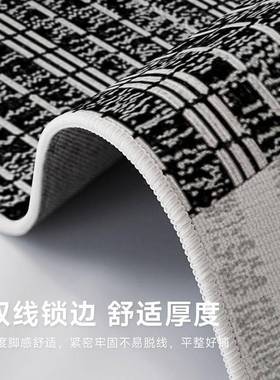 地脏毯客厅225新款耐0NPI圈易打理绒卧室沙发毯防水防污黑色地毯