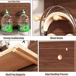 木制实洞墙上置物架玄关木木质壁挂墙墙书124架入户隔板收洞纳墙