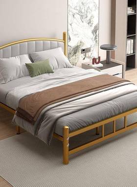 寓铁艺床单双人约床1.2米加厚民宿子58247铁架床公1.8现代简家用