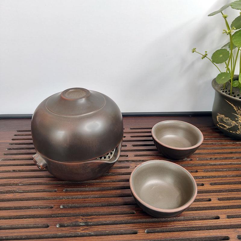 广钦州坭兴陶西茶壶原矿泥料纯手工DXE旅行便套捷家装用小容量泡