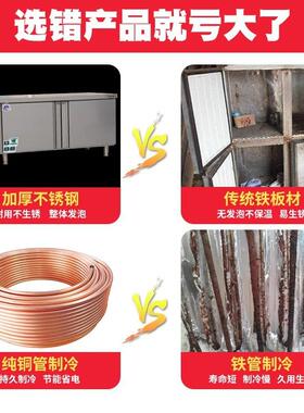 柜冷藏工鲜作台商用冰柜冷冻柜不锈钢作473操台冰箱保厨房