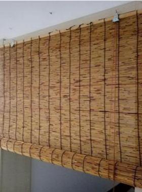 芦苇帘大卷整卷帘遮阳草帘卷帘芦苇席茶竹室墙面装饰84534吊顶修