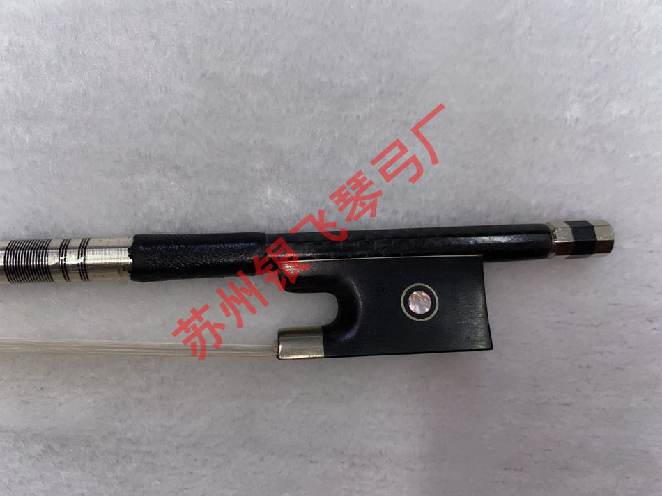 碳纤格纹小提琴琴弓双眼尾白马尾