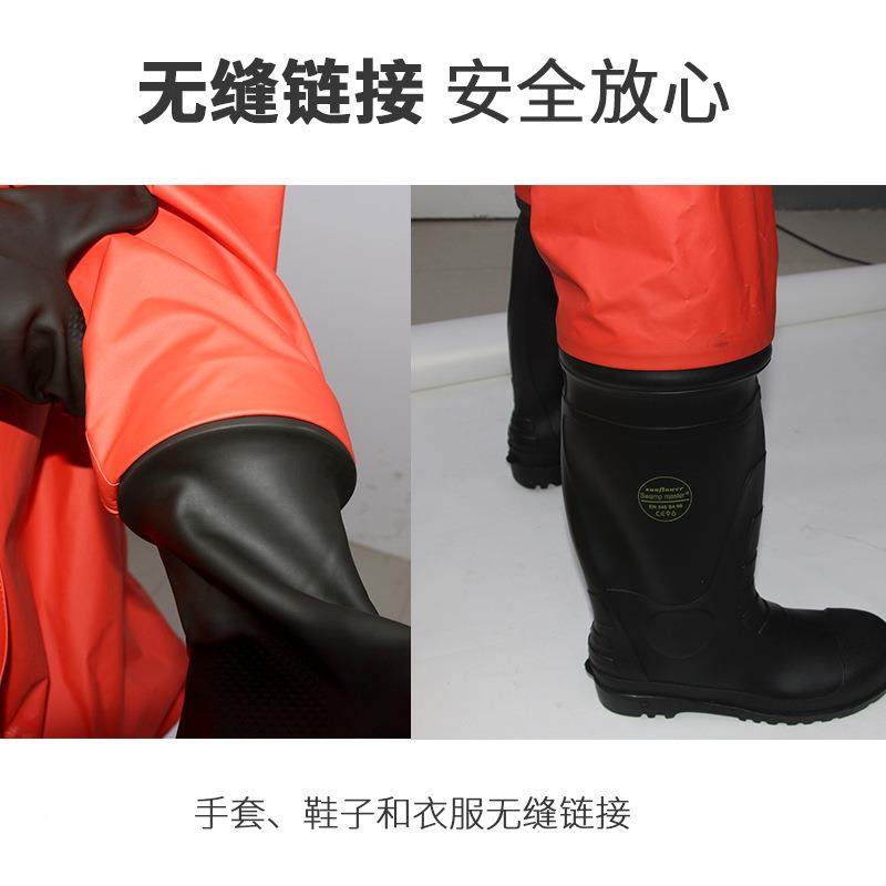 型防化服简易轻连体带碱帽封防尘毒液氨酸腐蚀半闭式应急YPB防护