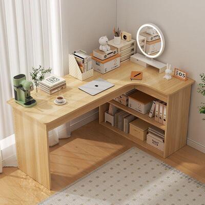转角书角桌一家用学习桌子卧FPE桌室女生梳妆台书柜体拐电脑办公
