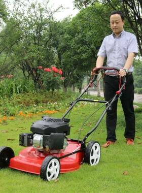 全国发货汽油手草坪机20寸推大NGY草袋收草机场公园用自走割草球