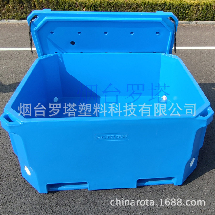 优质优惠滚塑一体成型无缝抗晒450升海鲜保温箱大型塑料冷藏箱