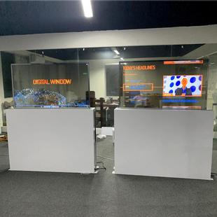 oled透明屏oed自发光商用广告机d触摸olle透明屏商场透明广ZOR告