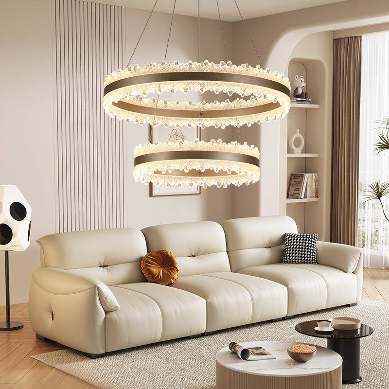 光谱客吊灯意式轻奢圆环厅全led大主灯QVW设计师样厅板房卧室餐厅