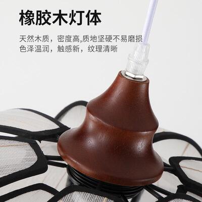 日式奶风卧室灯法197式复古户型厅花瓣灯中古过道油阳餐台吊灯87