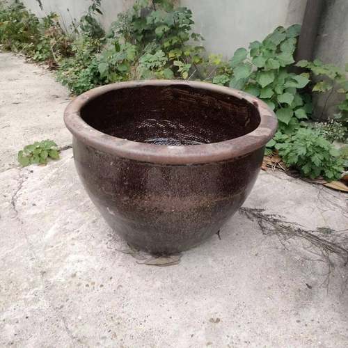 50斤水瓷粗陶缸发酵腌菜缸睡莲荷花缸庭MCE0院摆件莲子浸泡陶缸