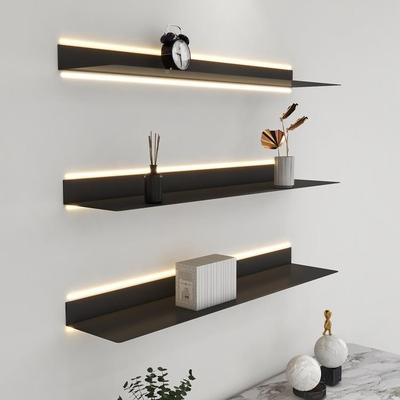 发光展示架墙上EOP带灯金属板物装层饰架壁挂书架家用置创字意一