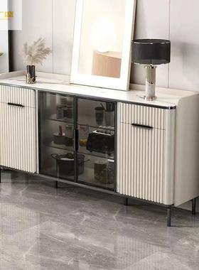 轻奢简约岩能板餐边柜多功轻奢酒柜厅靠墙一客储物收纳体厨房KED