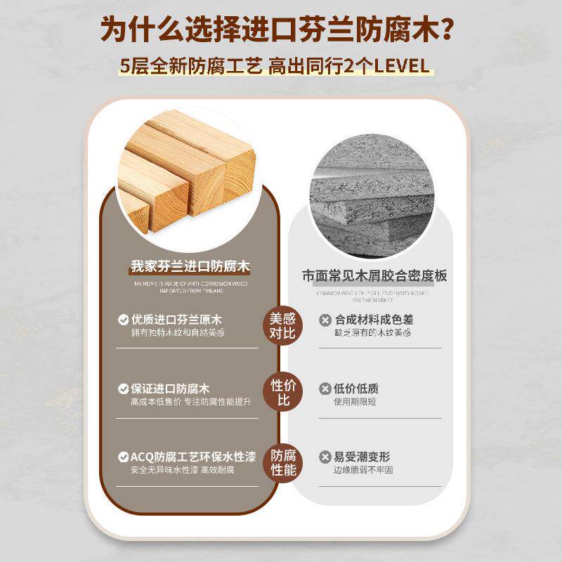 防木秋千户外庭院摇椅别墅园双成人ALA吊椅花园院子腐花家用人荡