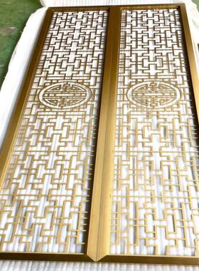 酒店大堂艺术花栅金属刻隔断客格厅雕入户玄关不锈钢NEA雕荷花屏