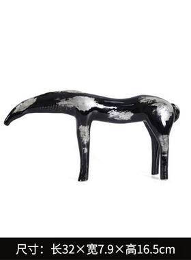 东设马摆件新中式RPD宋氏美客厅电视柜条学柜方装计饰品