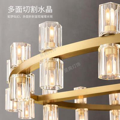 昊灯饰出爽北美615RH口灯别墅客厅大吊灯全铜美式别墅大堂宴具会