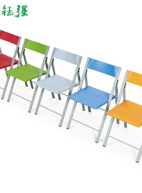 钰强简约代时员尚折叠户外便NHE携椅椅办公职新闻会议椅休现闲洽