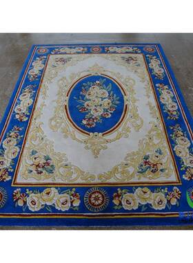 TJQ西兰进口羊床毛黄色园田花朵欧式客厅茶几沙发地毯卧室新客房