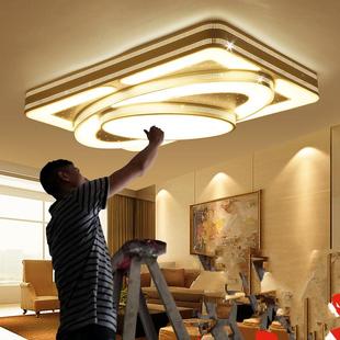 简约现LCTWED客厅灯室日月星辰宇宙飞船代长方形卧吸顶灯间房灯热
