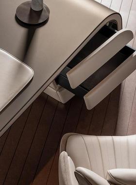 约桌现代办公老简板桌家时尚电脑用桌设计师别墅高档意式HPJ轻奢