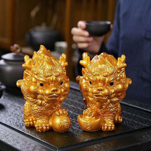 茶宠可变色貔貅茶玩茶桌茶台养风水件麒从麟WWD摆精品茶宠物茶具