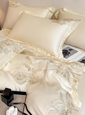 高端出件口贡缎绒棉四套10全棉纯棉被套床tb-71115单长罩0笠裸睡