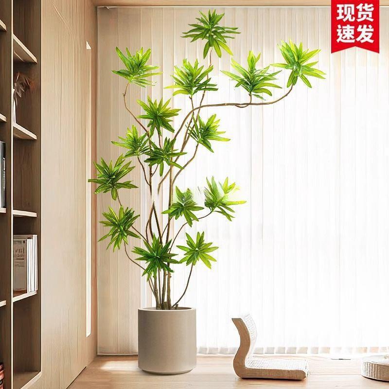 仿生绿植百合竹GSD室内落植地物盆栽客厅装饰摆件盆大型景