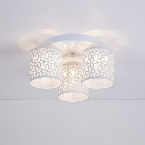 led吸顶灯 北欧现代铁艺圆形客厅灯家用卧室客厅书房led灯具